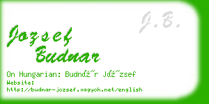 jozsef budnar business card